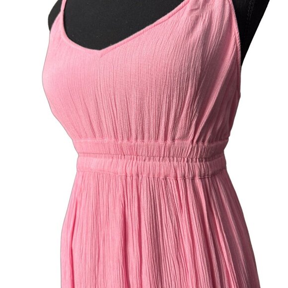 O’Neill Pink Sundress with Adjustable Spaghetti Straps, Elastic Waist Beachy - Picture 3 of 8